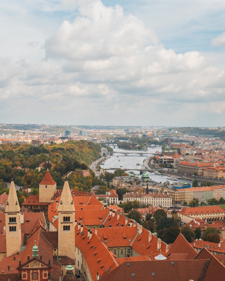 photo of view from the top of south tower in prague