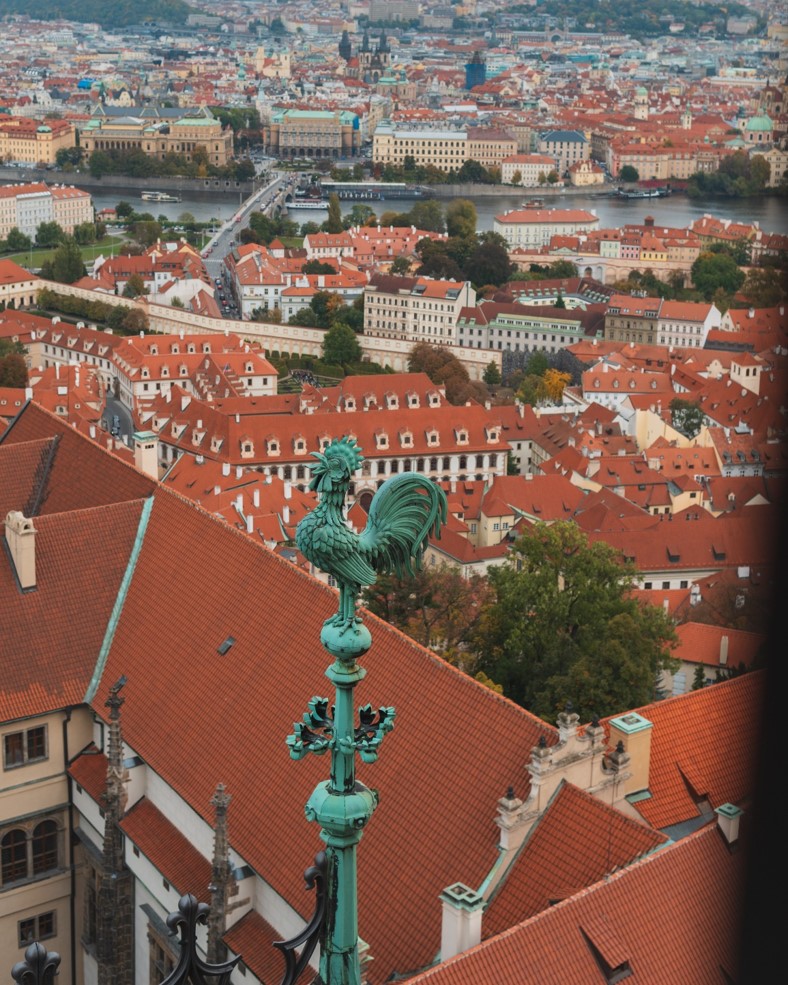 photo of view from the top of south tower in prague