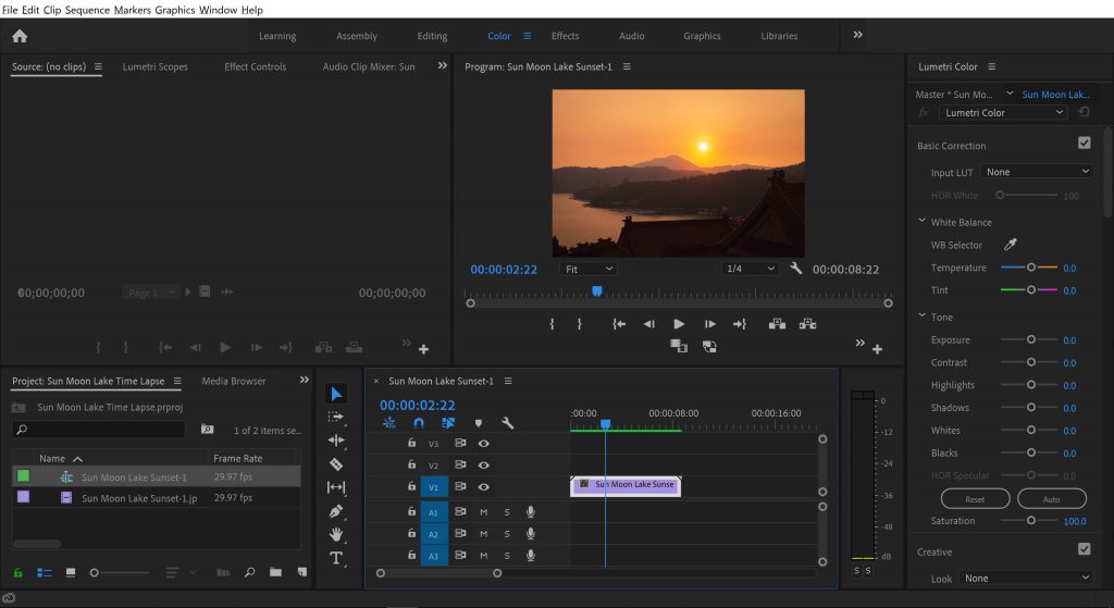 Create New Time Lapse Sequence Adobe Premiere