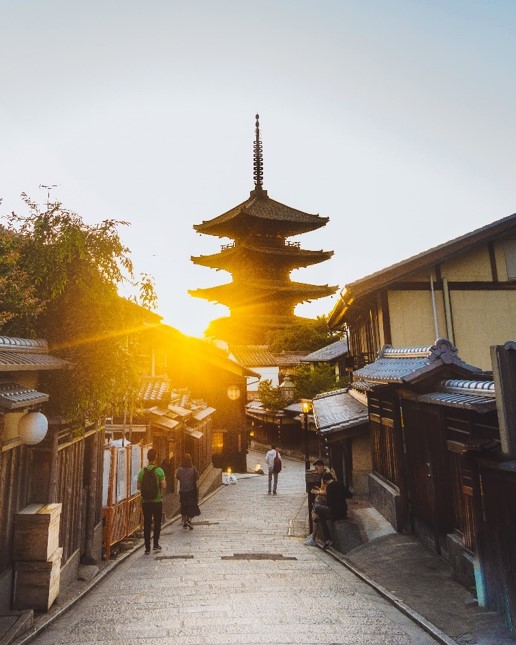 Gion Street in Kyoto at Sunset - witandfolly.co