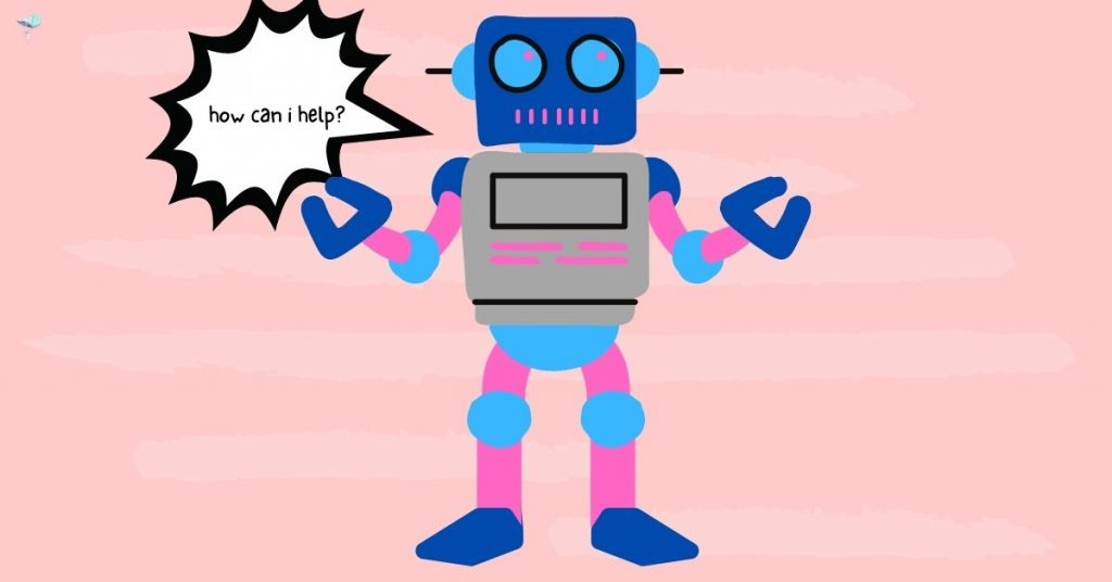 illustration of a robot speaking