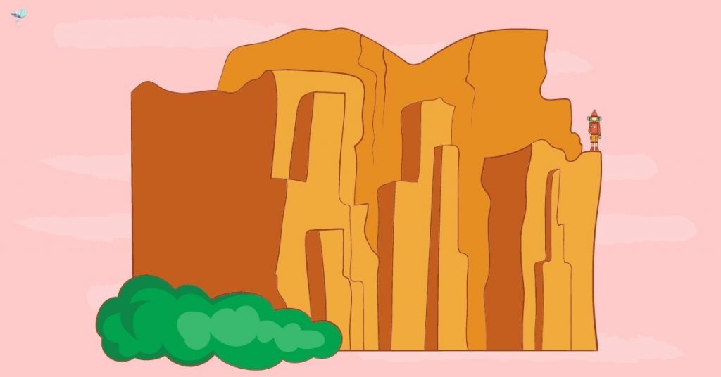 illustration of a cliff side