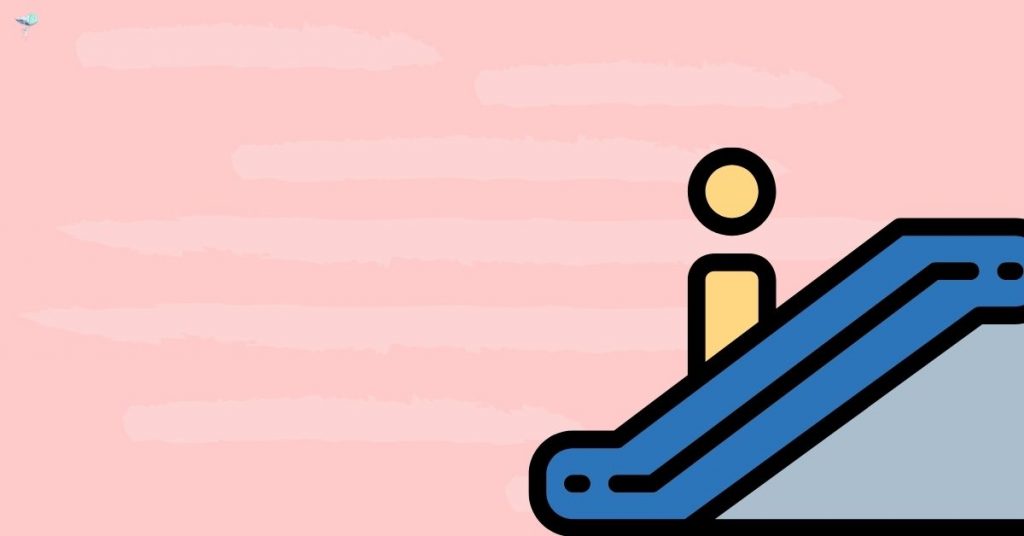 illustration of a short escalator