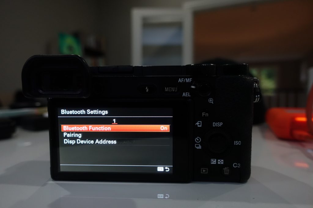 photo of sony a6500 bluetooth settings menu