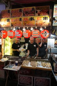 picture of food stall in dontonburi osaka