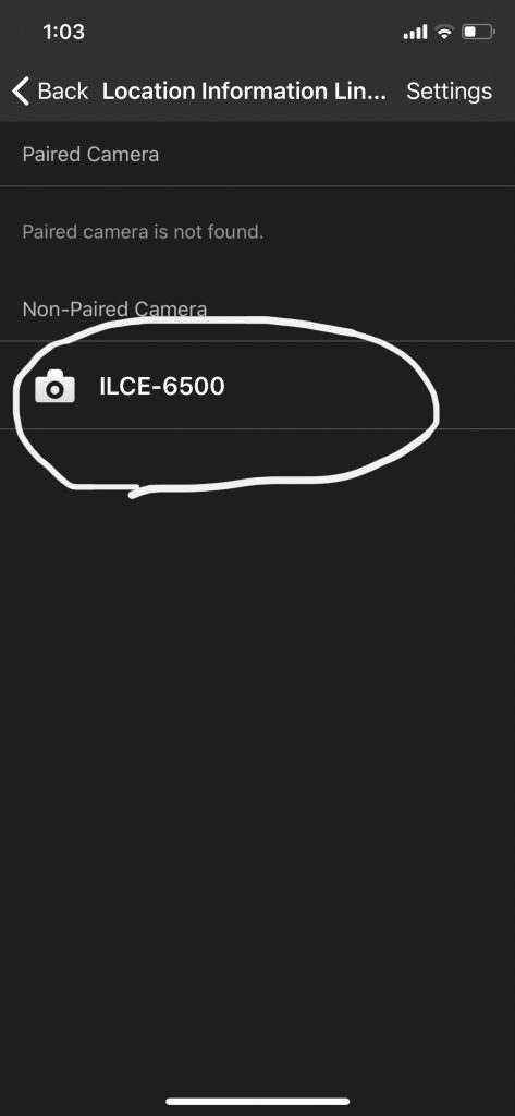 location-information-link-menu-with-circle-around-non-paired-camera