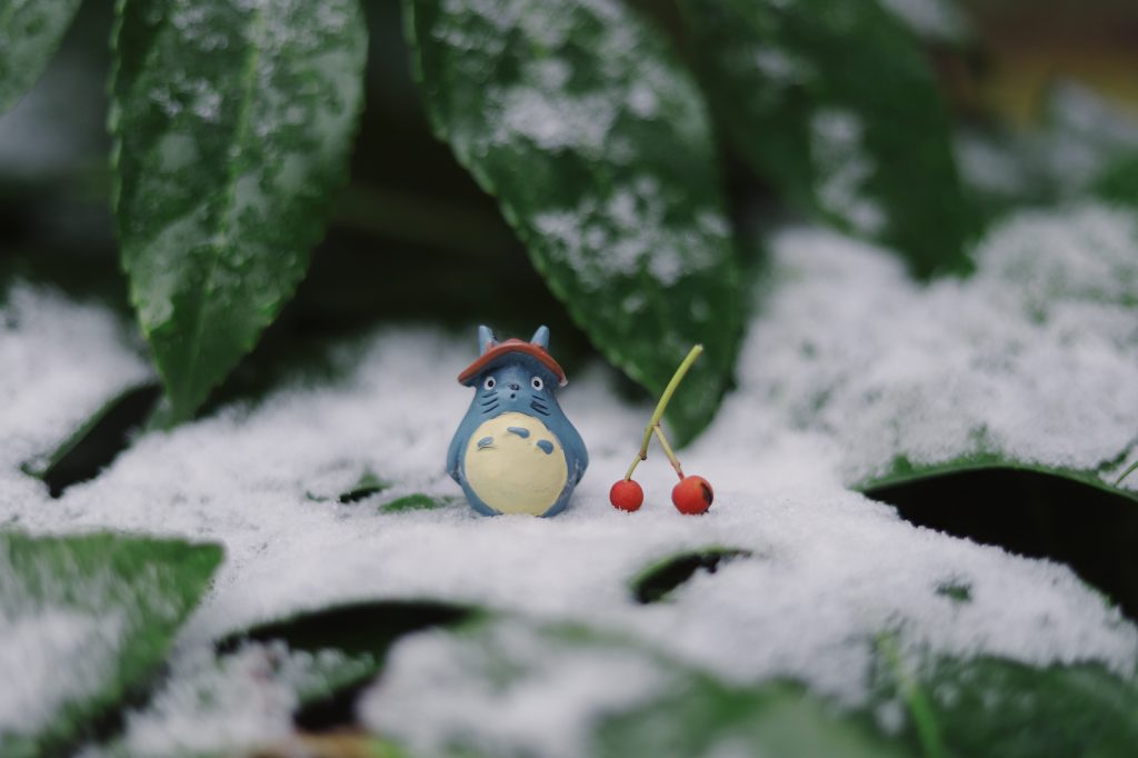 picture of totoro in the snow