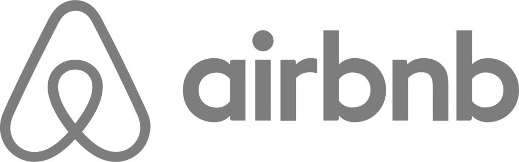 airbnb logo in grayscale