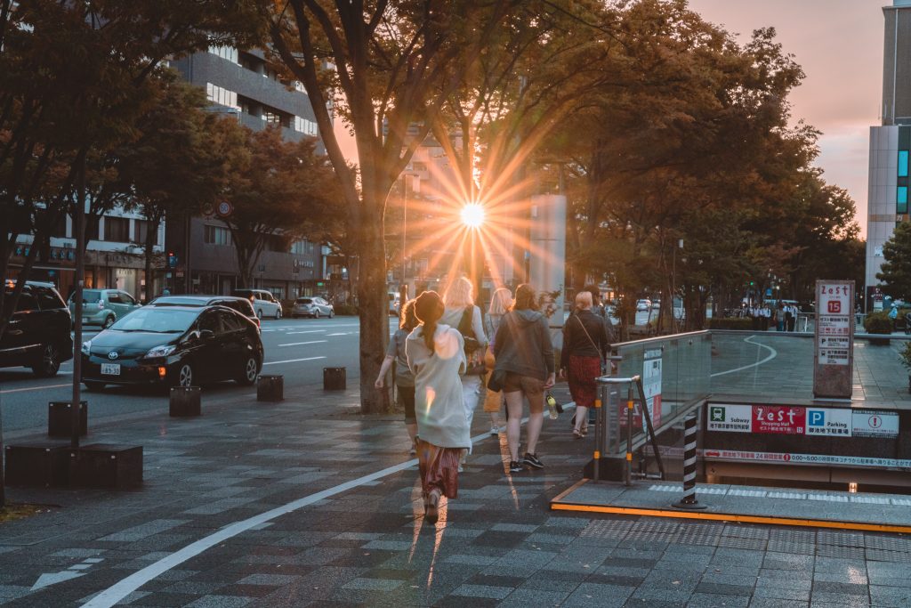 sunbeam in urban setting