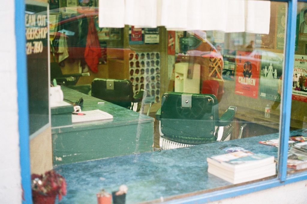 image of the front of a barber shop