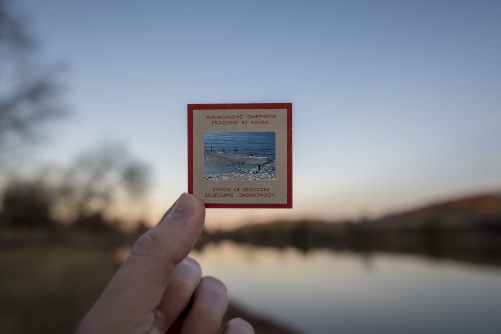 image of slide film being held up