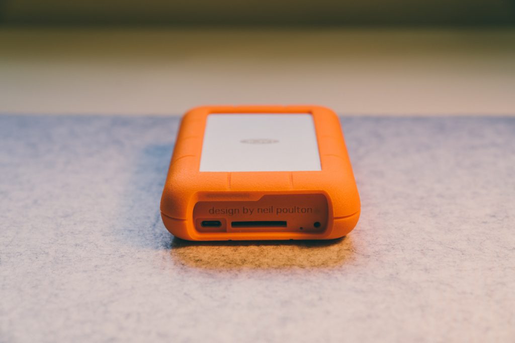 image of sd card slot of lacie rugged raid pro 