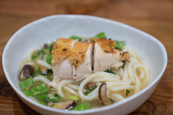 image of chicken breast udon soup