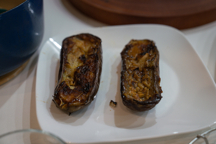 image of eggplant after roasting