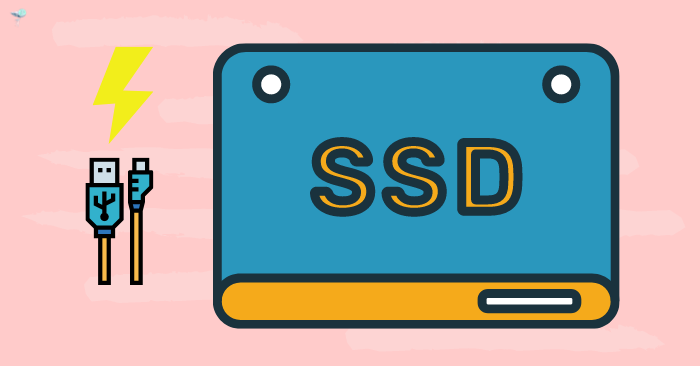 illustration of usb powered ssd