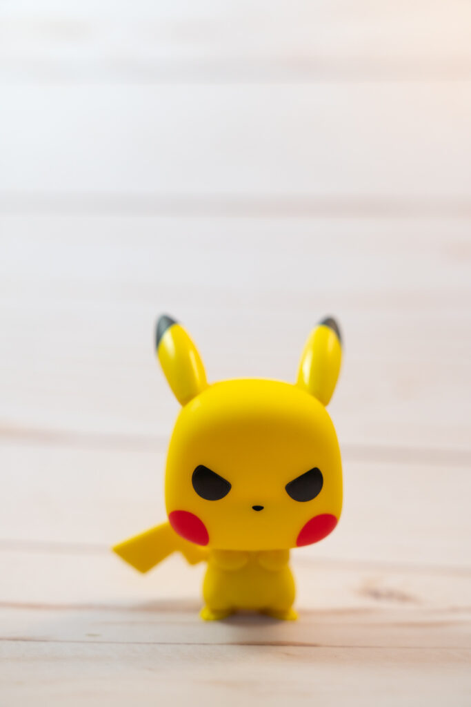 image of pikachu standing against a white backdrop