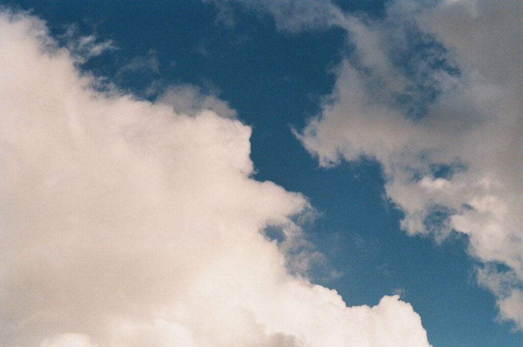 image of white clouds against a blue sky