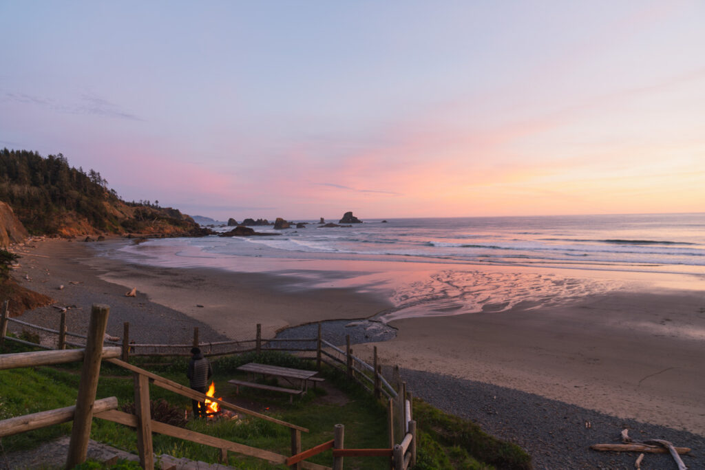 image of indian beach in ecola state park